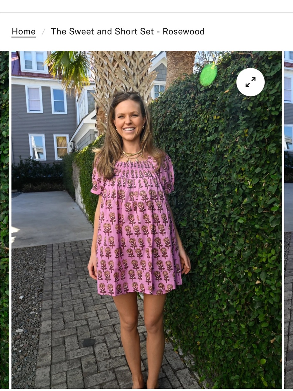 Darling Loungewear Sweet and Short Set in Rosewood